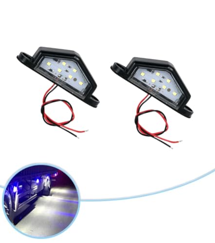 2pcs 6 LED Rear Tail License Number Plate Light Lamp Truck Trailer Super Bright