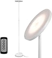 JOOFO Floor Lamp,30W/2400LM Sky LED Modern Torchiere 3 Color Temperatures Super Bright -Tall Standing Pole Light with Remote & Touch Control for Living Room,Bed Room,Office (Pearl White)