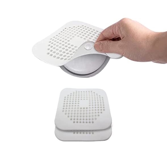 Gadgetime USA 2 Pack (White) Tapón de Pelo de Drenaje de Silicona