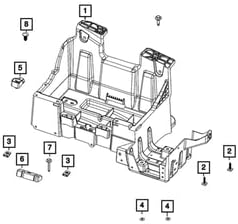 Mopar 68292465AD TRAY BATTERY