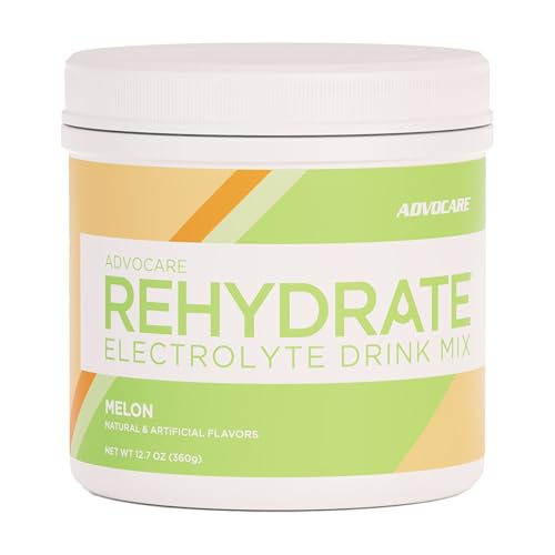 Image of AdvoCare Rehydrate - Electrolyte Drink Mix - Includes Magnesium, Sodium, Potassium & Calcium - Antioxidant & Amino Acid Fortified - Supports Hydration & Recovery - Melon, 12.7 oz