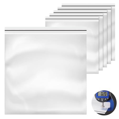 FOMGIIN Airport Security Liquids Bags 6 Pack 20 x 20 cm Airline Approved Liquid Clear Plastic Bag for Hand Travel Luggage