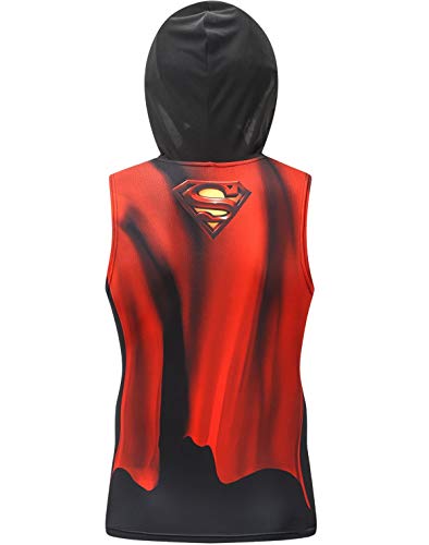 Red Plume Men’s Sleeveless Hoodie Men / Gym Tank Tops Bodybuilding Sleeveless Workout Hoodie Muscle Cut Off Sweatshirt For Men (Black A, Xl) #TOP2
