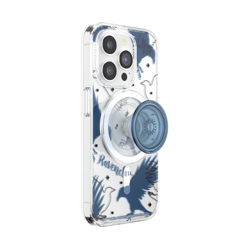 Image of PopSockets iPhone 15 Pro Case with Round Phone Grip Compatible with MagSafe, Phone Case for iPhone 15 Pro, Wireless Charging Compatible - Harry Potter - Ravenclaw
