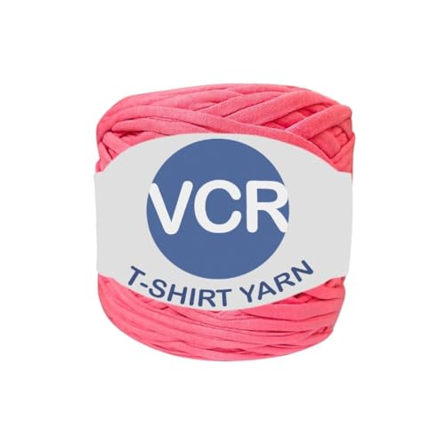 Image of VCR Blush Pink Big T-Shirt Yarn, 100 Meters Length, Recycled & Fashionable Craft Yarn, Pack of 1, Suitable for Crochet, Knitting & DIY Bags, Baskets, Cushions & Home Decor Projects