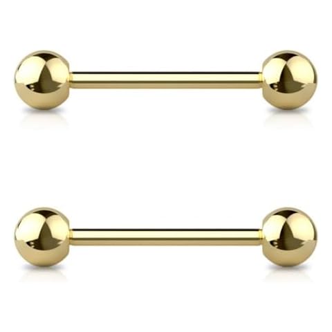 Jewel Barrel Surgical Steel Tongue Piercing Bars Cover