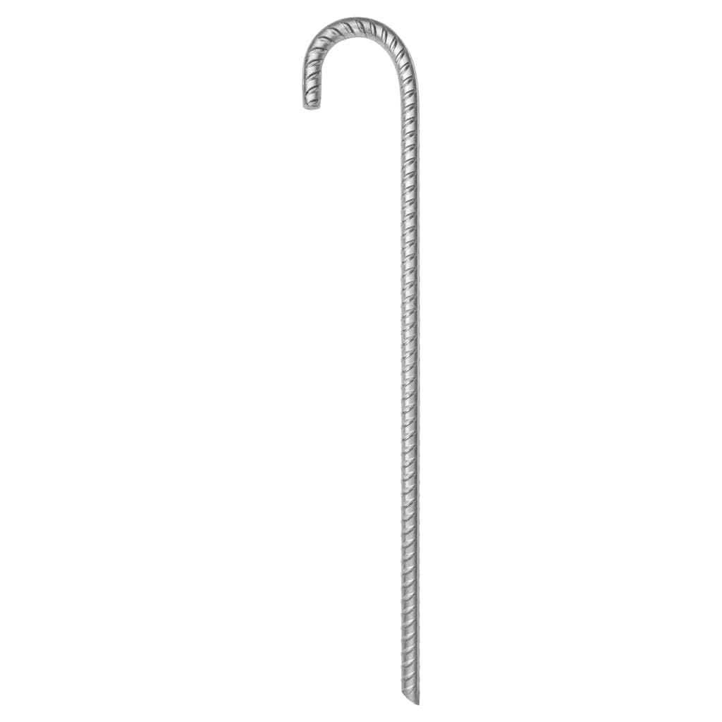Zeltheringe 12 Stück 41,5 cm verzinkter Stahl Ø12 mm mit Haken, für Camping Zeltabspannung, Erdanker für Sturm Windbeständigkeit und Outdoor Zeltheringe