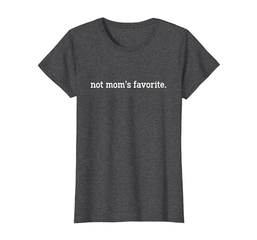 Not Mom's Favorite Lover Mother Groovy Apparel T-Shirt, Women, Dark Heather Grey, Large