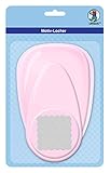 Ursus 19460059 - Motivlocher mit Hebel jumbo, Wellenlinie, rosa, ausgestanztes Motiv ca. 76,2 mm, aus Kunststoff mit Metallstanze, geeignet für Grammaturen von 160 220 g /qm