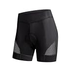 CXHasmotic Damen-Fahrradshorts mit hoher Taille, gepolstert, atmungsaktive Silikon-Chamois-Fahrradshorts seitlichem Mesh(M)