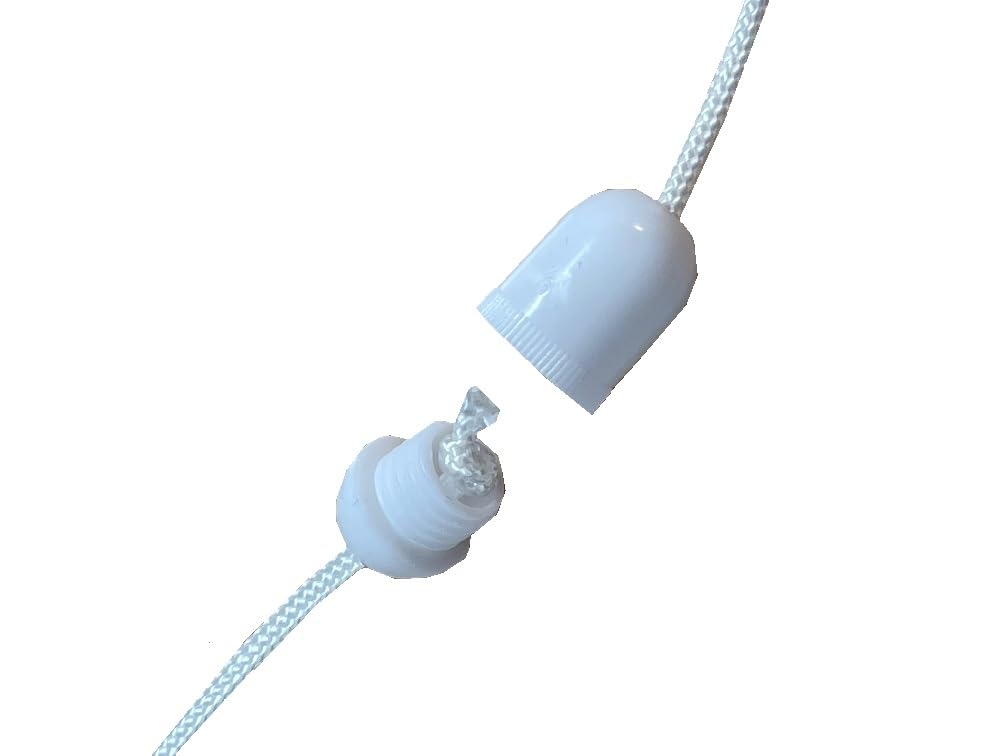Lowgy Nautical Wooden Lighthouse Light Pull with Cord & Connector (Navy Blue & White), 7cm - Image 2