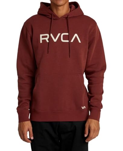 RVCA Men's Big RVCA Pullover Hoodie, Red Earth, X-Large
