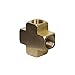 Midwest Control 23950X4 1/4" FPT Pipe Cross, Meets SAE, ASA, ASME Standards, 1200 psi Max Pressure, -65 Degree F to 250 Degree F