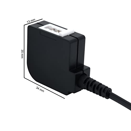 BIGtec Telefon TAE Adapter TAE-F Buchse auf RJ11/RJ14 6P4C Stecker Telefonadapter Adapterkabel Telefon Festnetz Router Modem Splitter Telefonkabel Kabel 0,2m schwarz