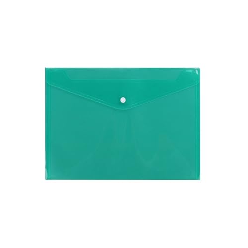 ボタン閉鎖ファイルフォルダーウォレットレターサイズ150シート透明な耐水性エンベロープドキュメントポーチさまざまな色