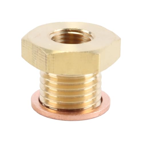 ACOLY Messing-Adapter für Druck- und Temperaturanzeige, 1/8 Zoll NPT-Buchse auf M14x1,5-Stecker, universelle Autoteile, Öltemperatursensor