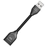 USB-Version: 2.0. AudioQuest DragonTail USB-Kabel (0,112 m, USB A/USB A, USB 2.0, Stecker/Buchse) Schwarz