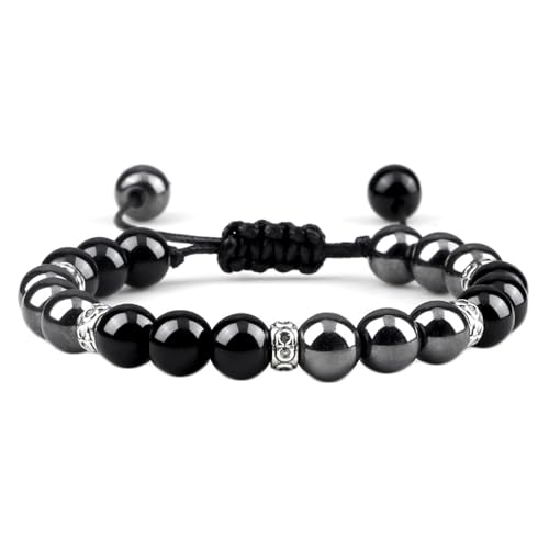 Bracelet en pierre de 8mm perle de cristal naturel tressé blanc 17cm
