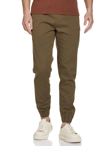 Image of FYLTR Men's Taper Fit Stretch Cotton Joggers with Elasticated Waistband & Drawstrings