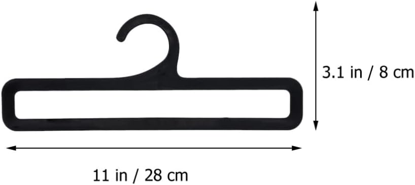 20pcs Plastic Scarf Organizer Hanger for Closet Storage Black
