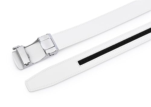 Image of Men's Belt, Ratchet Dress Casual Belt with Adjustable Automatic Buckle Trim to Fit