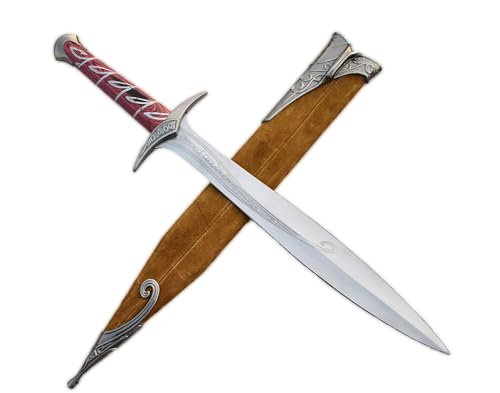 GLADIUS CRAFTS | Legendary Adventurers Sword | Medieval Styled Authentic Steel Sword | Hand-Crafted Engraved J2 Steel Blade with Leather Cover | Wall Mounting Scabbard Included