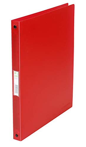 Q-Connect KF02920 Ring Binder/Pack of 12 / A4 4-Ring 16 mm/Colour: Red Transparent/Made of Strong Translucent PP Film / 22 mm Spine/Ring Binder Plastic/Ring Binder Slim Thin Folder - Image 2