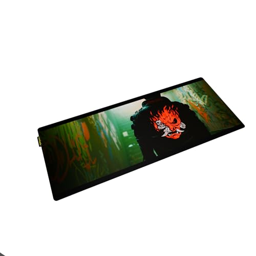 Cyberpunk 2077 Schreibtischunterlage – Johnny Silverhand Samurai-Jacke – 30 cm x 80 cm XL Neopren-Schreibtischunterlage
