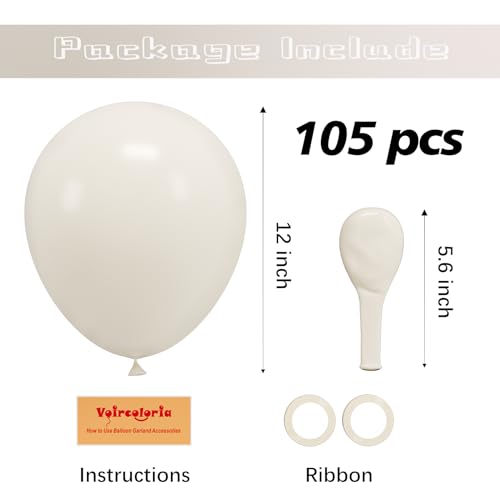 Image of Voircoloria 105pcs Sand Balloons 12inch Party Latex Balloons for Boys Girls Birthday Baby Shower Gender Reveal Wedding Sunflower Party Decorations