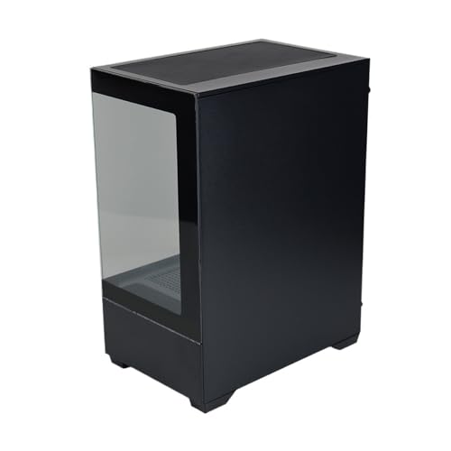 Gabinete de computadora EWAIDI Mid Tower Micro-ATX en aluminio con vidrio templado color blanco miniatura 3