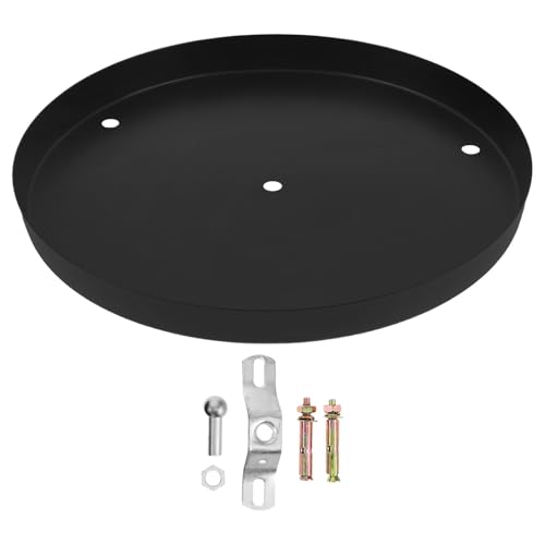 Medallón de techo redondo de hierro negro para lámparas de comedor DIY 2
