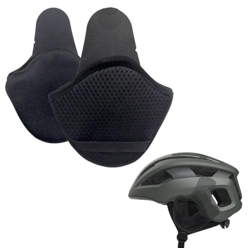 DIFLAX Ohrenschützer, abnehmbarer Helm, Ohrenschützer, Windschutz, Fahrrad-Set, passend für jeden Helm, Schwarz