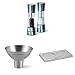 Cole & Mason H59408G Derwent Derwent Salz und Pfeffer Mühle Set / Cole & Mason H611928CS Dover Edelstahltrichter / Cole & Mason H306119 Ramsgate Klare Salz und Pfeffer Mühle Tablett | Bundle