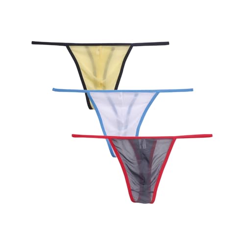 Mens Pure Color Bulge Pouch Ice Silk Bikini Briefs Underwear Undies Cool Briefs