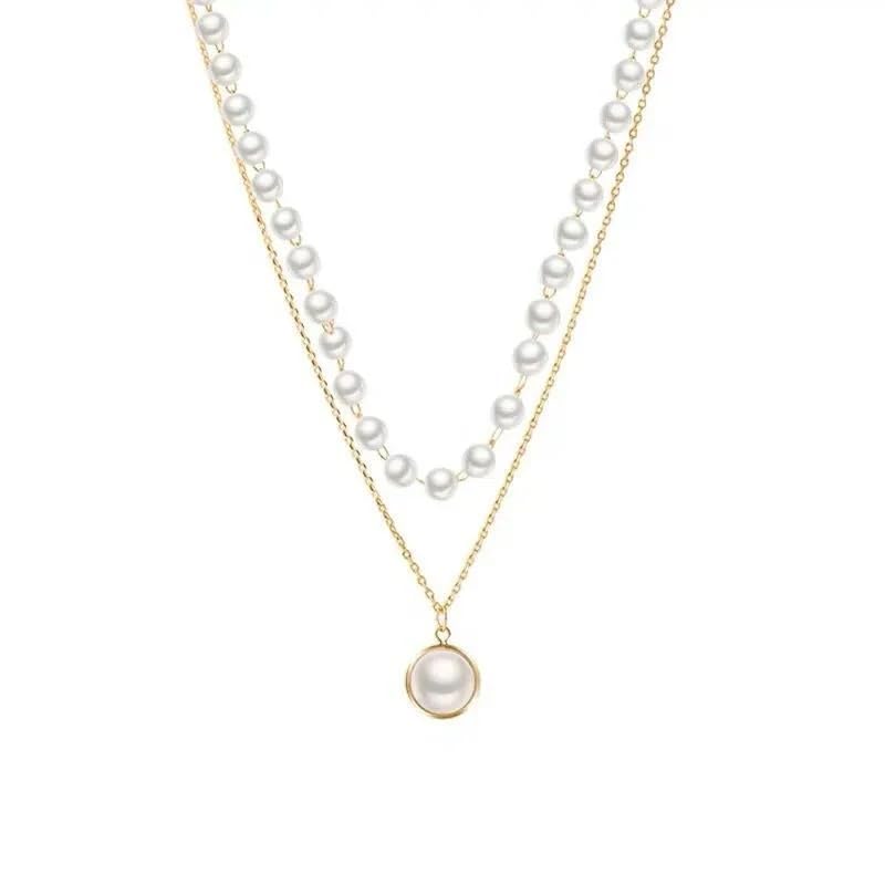 kalka fashion Korean Western Double Chain AD locket necklace Stainless Steel Pendant Chain For Women (B0CBMDPCZW) Amazon Price History, Amazon Price Tracker
