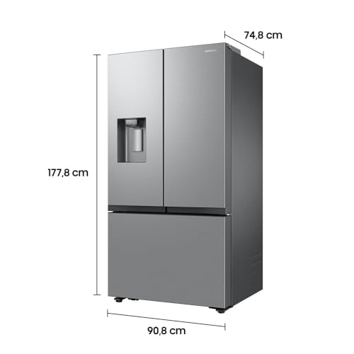 Geladeira Samsung French Door RF27 com All Around Cooling™ com Dispenser de Água e Gelo 576L Inox