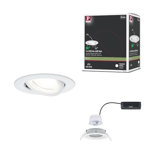 92453 Faretto LED Nova Angolo Rotondo 84 mm 50° 2.8 W 505lm 230V 4000K Smerigliato incasso bianco