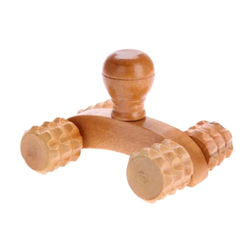 Kit Massageador De Pescoço Corpo Costas Pés De Madeira 3 Peças