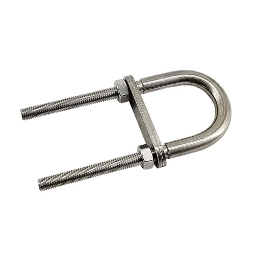 Image of 2pcs M8*100 304 Stainless Steel U Bolt with Nuts and Washers /Boat Accessories /Yacht U-shaped bolts /Brackets, UB24003