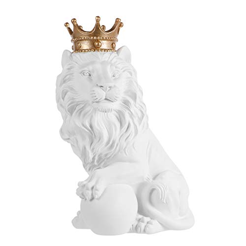 Sculpture de lion couronné pour sublimer votre intérieur