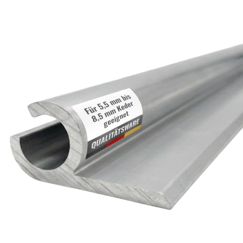 ANKO PLANEN Kederschiene 1m - Aluminium Kederschiene 7 5mm - Zeltkederschiene für 5 5-8 5 mm Keder - Wandbefestigung 45 - robust & wetterfest