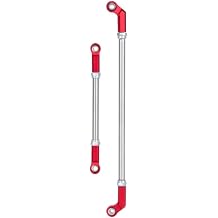 SCX10 III Steering Rod,Metal Adjustable Steering Rod for 1/10 RC Rock Crawler Car SCX10 III & VS4-10 Phoenix Chassis Upgrades VS4-10 Phoenix Red