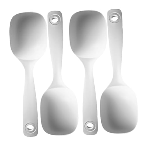 GRIRIW 4 Piezas cuchara de arroz cucharón sopa cucharas soperas cucharón de cocina cucharon inoxidable Cuchara ranurada cucharas para servir cucharas de sopa cubiertos páginas