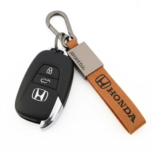 Image of Premium Leather Keychain Metal Hook Compatible with Durable Faux Leather Brown Strap with Heavy-Duty Alloy Clip Stylish Bike & Car Key Holder