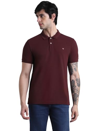 Image of Jack & Jones Men Cotton Polo Collar Slim Fit T-Shirt