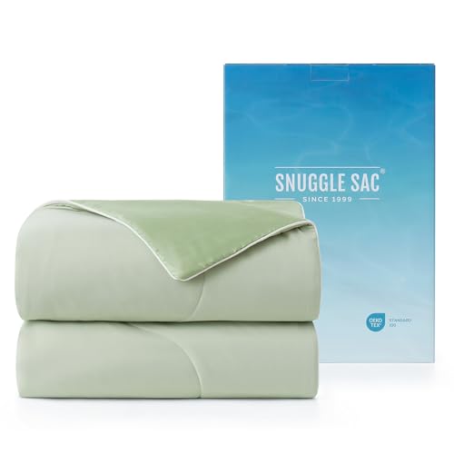 Snuggle Sac Natural Viscose Cooling Comforter Twin Size, Lightweight Breathable Silky Cooling...