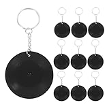 HORIALENCE 10 portachiavi vintage a forma di mini CD - sottobicchiere retrò a forma di giradischi da DJ - sottobicchieri in miniatura per feste musicali, auto, bar e decorazioni per la casa