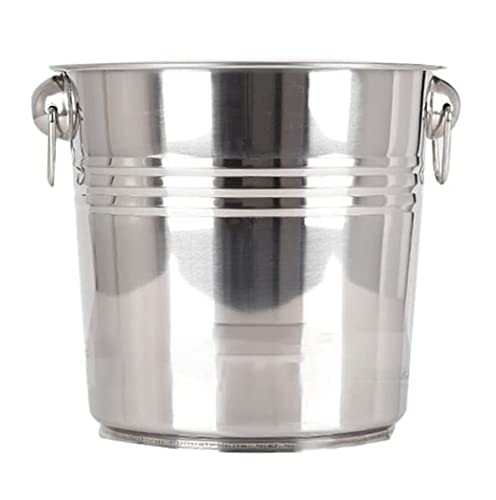 HYKJCSS Cubitera Champanera Cubo De Hielo De Acero Inoxidable Espesado Cubo De Champán Bar Cerveza Cubo De Hielo Aislado Cubiteras para Botellas(Size:9L)