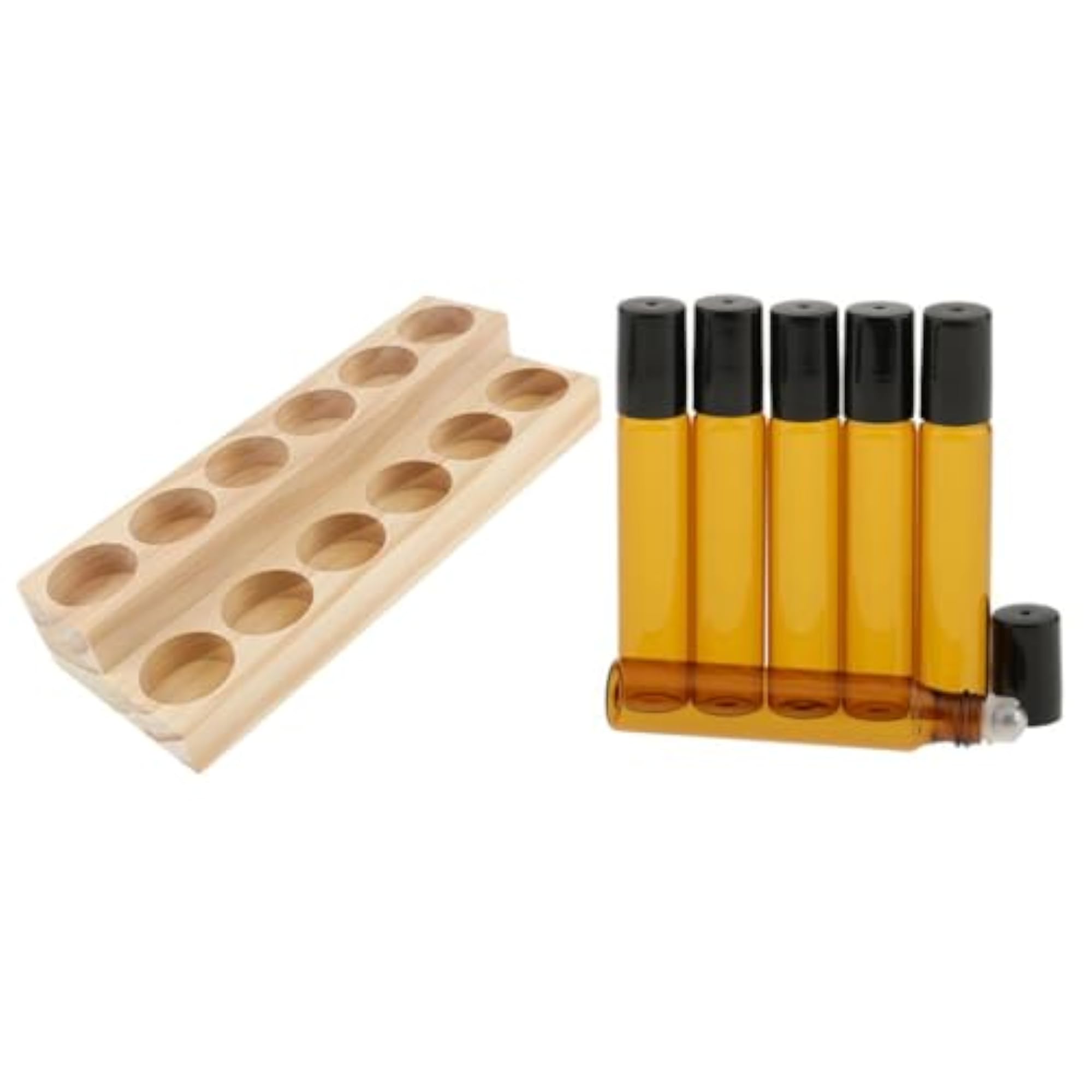 Wood Essential Oil Displaying Rack 2 Tiers Organizer