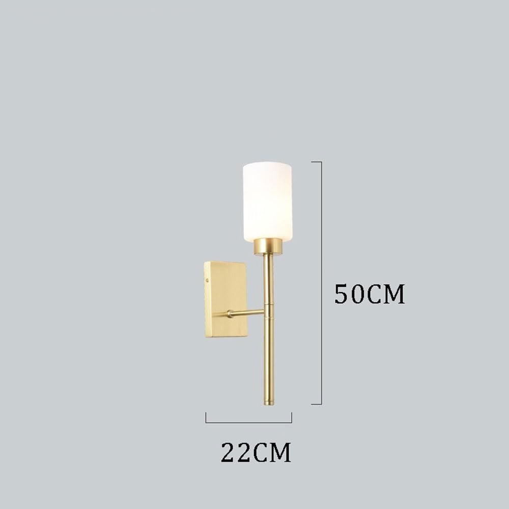 Industrial White Glass Wall Sconces Lighting Small Cylinder 1/2-light Gold Wall Lighting Fixture Modern Fitting for Kitchen Restaurant E27 Night Wall Lamp for Living Room Bedroom Bedside